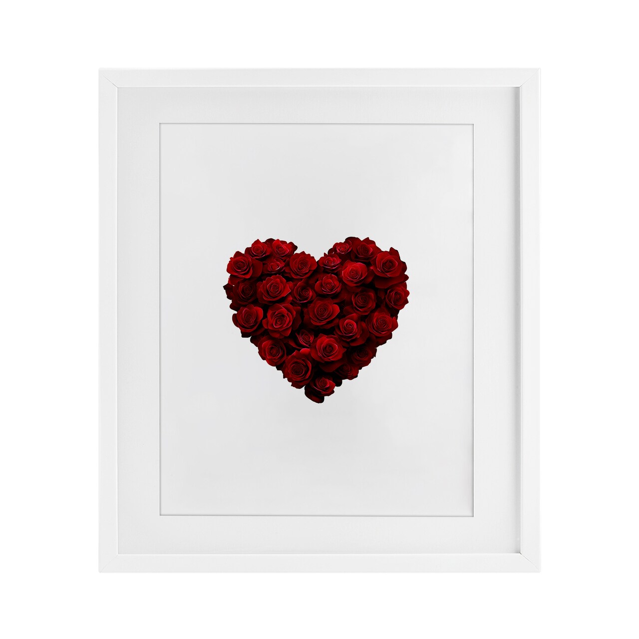 Stupell Industries Heart of Roses Bouquet Framed Print Under Glass, design by Christine Simpson Art